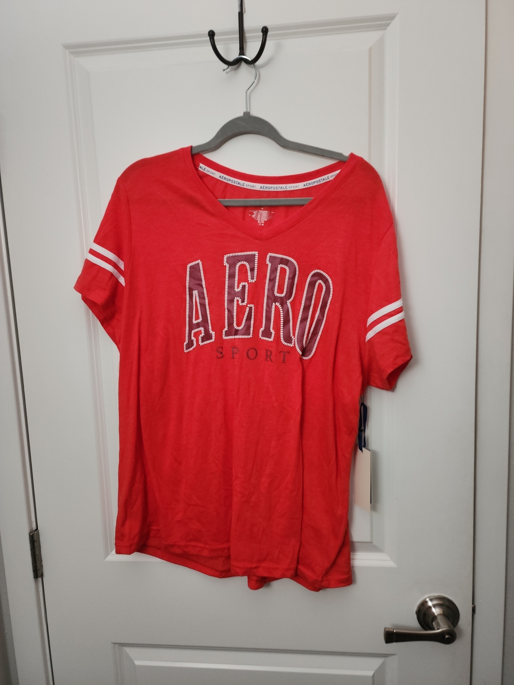 5/$30 Aeropostale Women's Red Short Sleeve Graphic Tee